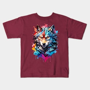 Colorful Wolf. Kids T-Shirt